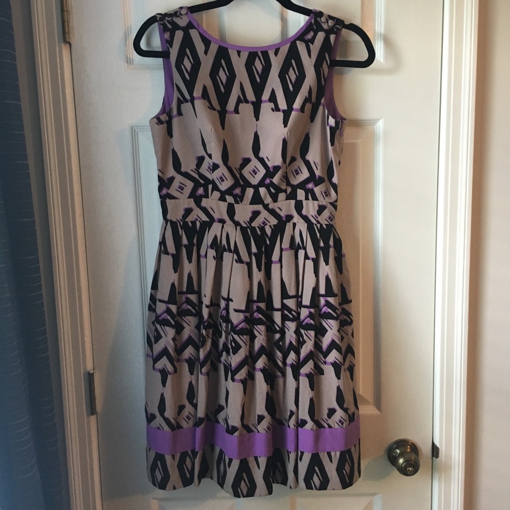 Jessica Simpson Dress - Beige, Black, and Purple